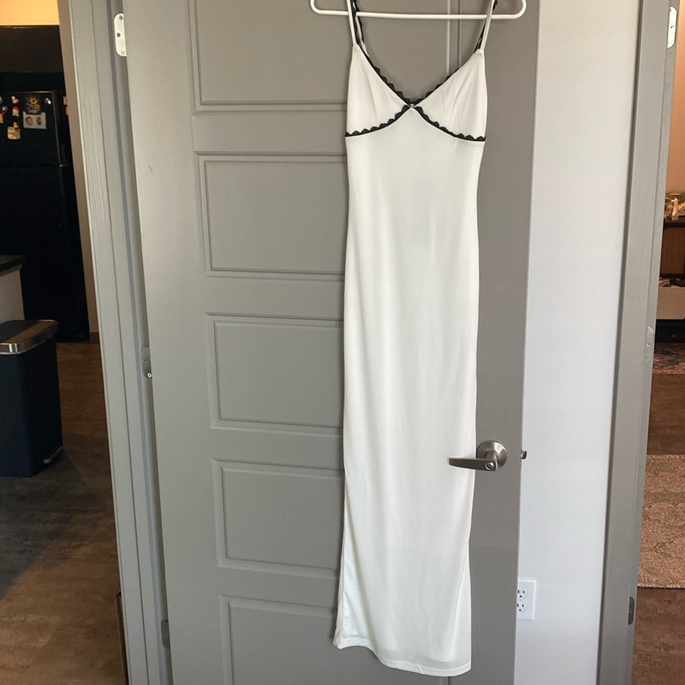 White fox maxi dress